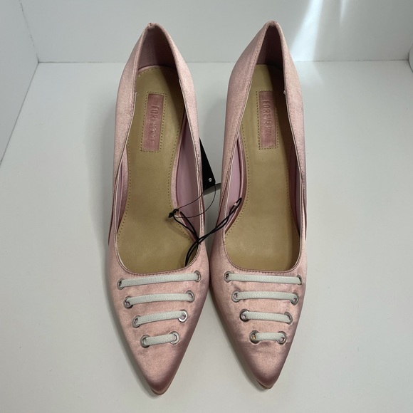 ✨Forever 21 Pink 💕Satin Stiletto 👠size 7.5 - Picture 2 of 7